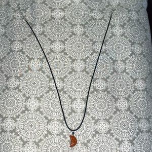 Shimmering crystal crescent moon necklace 🌛
